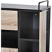 Kitchen Storage Trolley Cupboard with Shelves & 2 Handles - Oak/Black - Green4Life