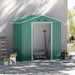 Outsunny 6.5ft x 3.5ft Metal Garden Storage Shed with Double Sliding Doors and 4 Vents - Green - Green4Life