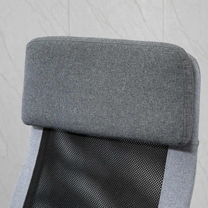 Vinsetto Office Swivel Chair with Linen-Feel Upholstery and Mesh Fabric High Back - Grey - Green4Life
