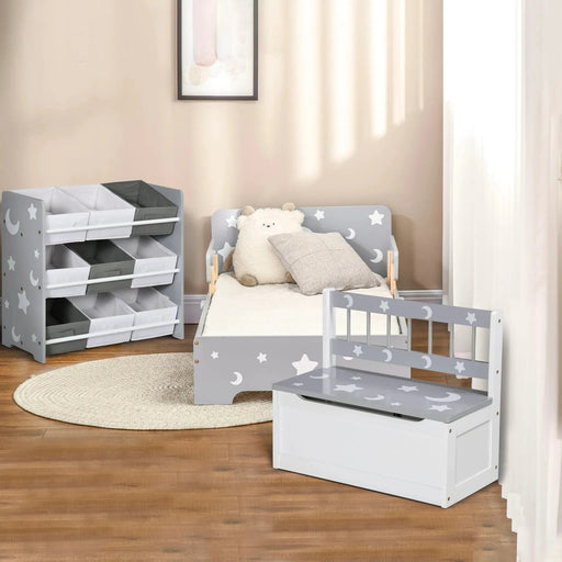 Galactic Grey 3-Piece Kids Bedroom Set with Star & Moon Pattern - Green4Life