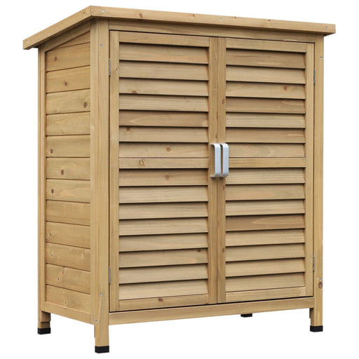 Outsunny  Solid Fir Wood Garden Storage Unit - Green4Life