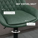 Set of 2 Adjustable Retro Bar Chairs with Swivel Seat - Dark Green - Green4Life