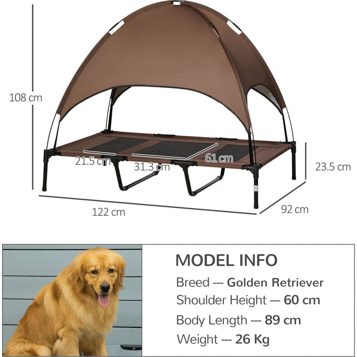 Café Breeze Elevated Pet Cot – XL with UV Canopy - Green4Life