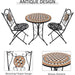 Timeless Mosaic - 3 Piece Bistro Set - Outsunny - Green4Life