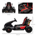 Kids Electric Go Kart with Adjustable Footrest, Reversing Steering Wheel, 12V Rechargeable Battery (HOMCOM) - Black - Green4Life