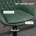 Set of 2 Retro Bar Stools with Faux Leather Upholstery & Swivel Seat - Green - Green4Life