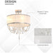 Chandelier with Pleated Fabric Lampshade - White - Green4Life