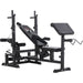 Multi-Exercise Full-Body Weight Rack with Bench Press, Leg Extension & Chest Resistance Band - Green4Life