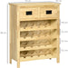 Storage Cabinet with 20-Bottle Racks & 2 Drawers - Natural Wood Effect - Green4Life