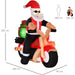 5.5ft Inflatable Santa Claus Riding a Motorcycle - Green4Life