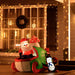 1.2m Inflatable Santa Claus on Helicopter & Penguin Christmas Decoration - Green4Life