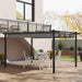 4 x 3 m Dark Grey Aluminium Pergola with Extendable Roof - Outsunny - Green4Life