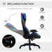 Vinsetto Reclining Gaming Chair with RGB LED Light - Black/Blue - Green4Life