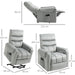 Grey Power Lift Massage Recliner with Remote and Side Storage - Green4Life
