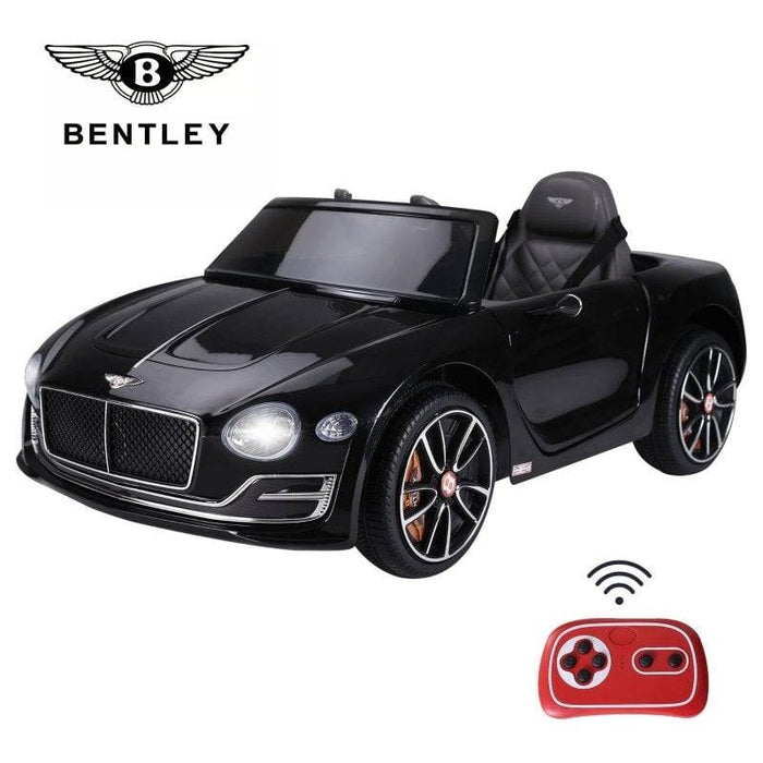 Bentley Licensed Kids Electric Car with LED Light, Music and Parental Remote Control - Black - Green4Life