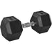 20KG Single Rubber Hex Dumbbell - Green4Life