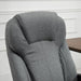 Vinsetto Linen Fabric Office Chair, Height Adjustable with Padded Armrests and Tilt Function - Grey - Green4Life