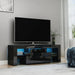 High Gloss Futuristic TV Stand with LED Lights 130W x 35D x 45Hcm - Black - Green4Life