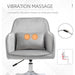 Vinsetto PU Leather Office Chair with Rechargeable Electric Massage Pillow - Grey - Green4Life