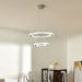 LED Chandelier with 2 Crystal Rings and 3 Light Modes - Silver - Green4Life