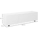 High Gloss TV Unit with Storage Shelves for TVs up to 70" - White - Green4Life