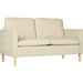 2 Seater Sofa with Wooden Legs and 2 Side Pockets - Beige - Green4Life