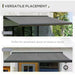 3x2.5m Sleek Grey Cassette Electric Awning with Remote and Manual Option Available - Outsunny - Green4Life