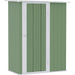 Outsunny 142 x 84 x 189cm Storage Shed with Sloped Roof & Lockable Door - Light Green - Green4Life