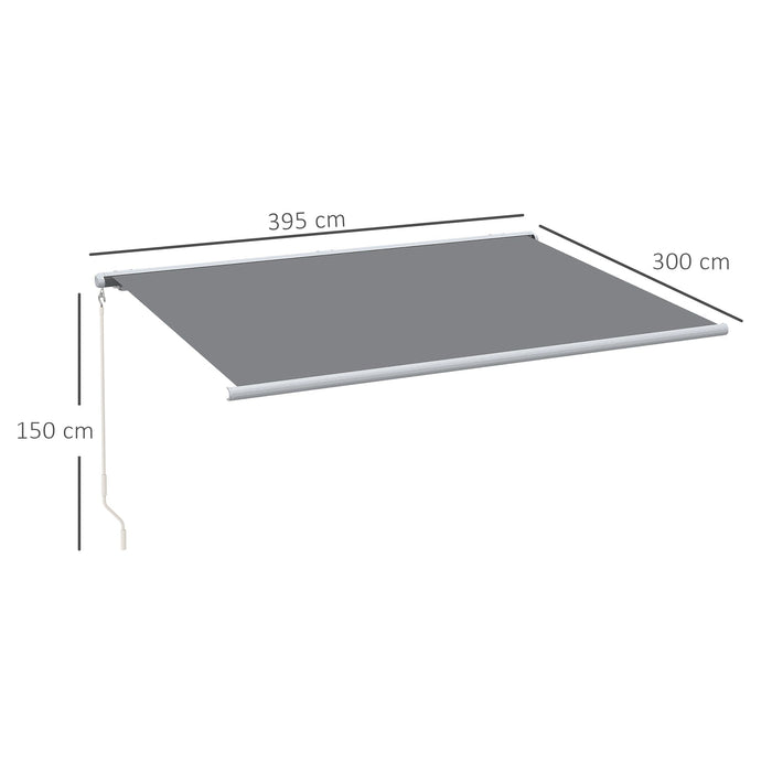 4x3m Electric Awning - Grey - Outsunny - Green4Life