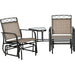 Dual Glide Set - 2-Seater Outdoor Bistro Set with Glass Table in Earthy Brown - Outsunny - Green4Life