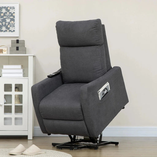 Power Lift Recliner Chair for Elderly with Remote Control, and Side Pocket - Grey - Green4Life