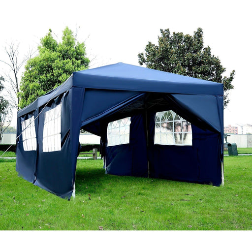 Outsunny 3x6m Blue Pop-Up Water-Resistant Gazebo - Green4Life