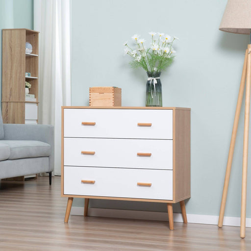 Chest of 3 Drawers - White/Natural - Green4Life