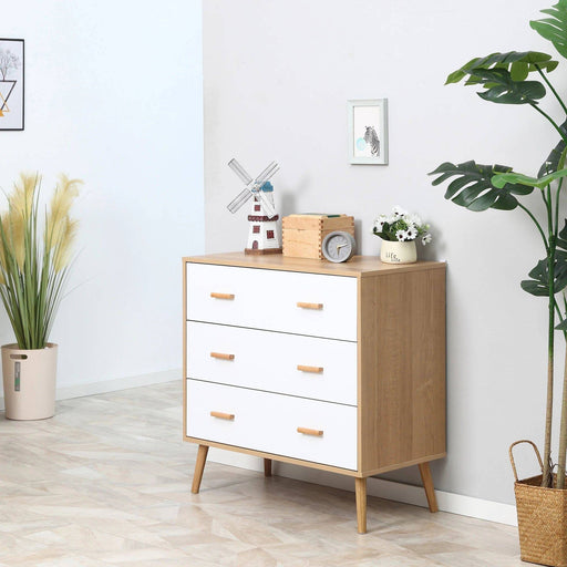 Chest of 3 Drawers - White/Natural - Green4Life