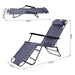 Convertible Grey Sun Lounger - Elegant Folding Recliner with Pillow - Outsunny - Green4Life