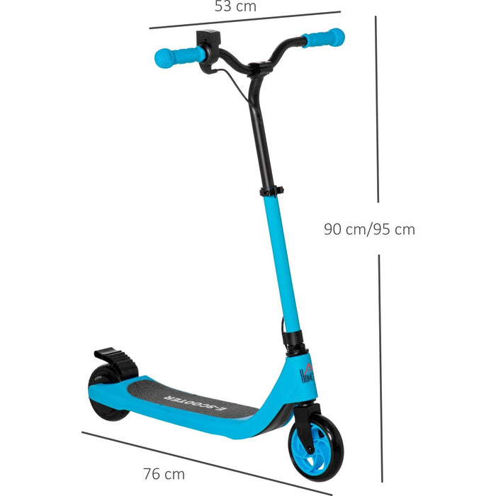 Electric Scooter 120W with 2 Adjustable Heights & Rear Brake, Suitable for 6+ Years Old - Blue - Green4Life