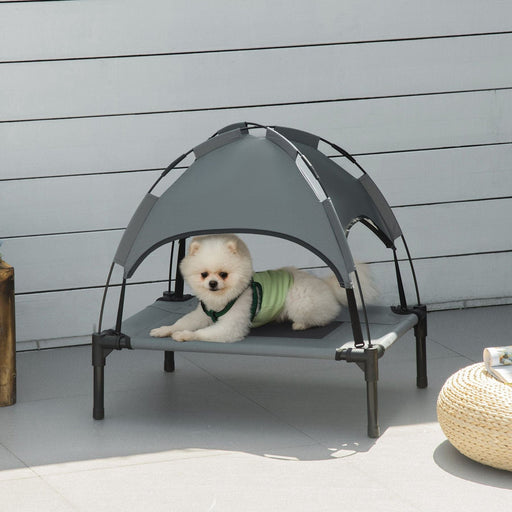 SkyShield Elevated Pet Cot – Shadow Grey Sanctuary - Green4Life