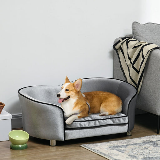 Silver Lining Medium Modern Pet Sofa - Grey - Green4Life