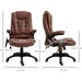 Vinsetto Recliner Office Chair with Six Massage Heating Points - Brown - Green4Life