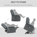 Electric Power Lift Reclining Massage Chair with Remote Control and Side Pocket - Grey - Green4Life