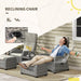 5-Piece Reliner Rattan Lounge Set - Grey - Outsunny - Green4Life