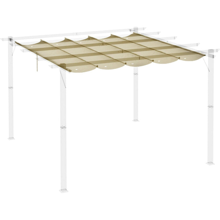 Outsunny Beige ExtendShade - 4x3m Replacement Retractable Pergola Canopy, UV Protected - Green4Life