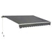 4x2.5m Manual Retractable Awning - Graphite Grey - Outsunny - Green4Life