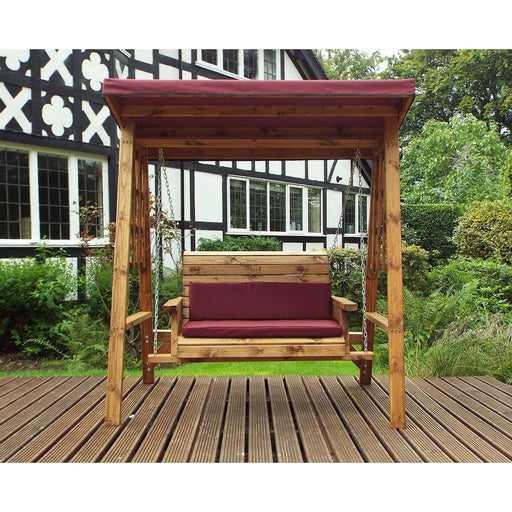 Dorset Two Seat Swing Burgundy - Scandinavian Redwood - Green4Life