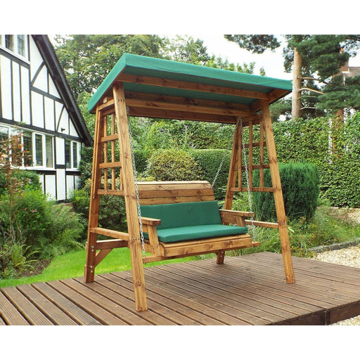 Dorset Two Seat Swing Green - Scandinavian Redwood - Green4Life