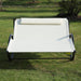 Double Rocking Sun Lounger with Pillow - Cream White - Outsunny - Green4Life