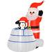 1.6m Christmas Inflatable Santa Claus and Penguin with Igloo - Green4Life
