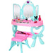 2 In 1 Musical Piano Kids Dressing Table Set, 32 PCS Beauty Kit, for Ages 3-6 Years - Pink/Blue - Green4Life