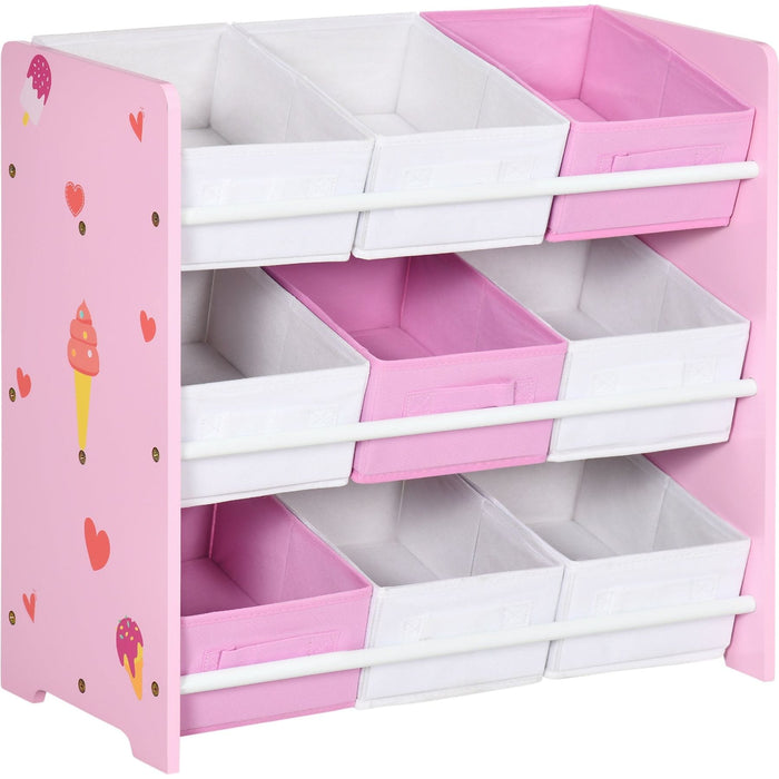 Blossom Pink Kids Organisational Unit with Nine Baskets - Green4Life