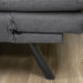 Tufted 3 Seater Sofa Bed with Adjustable Armrests and Backrest - Grey - Green4Life